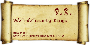 Vörösmarty Kinga névjegykártya