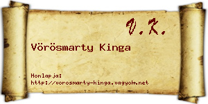 Vörösmarty Kinga névjegykártya