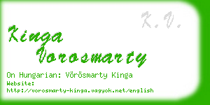 kinga vorosmarty business card